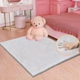 thumbnail image 1 of ORINOVA Faux Fuzzy Washable Fur Area Rugs For Bedroom 3x5 Silver Gray Fluffy Rug For Living Room Cute Room Nursery Rug, 1 of 10