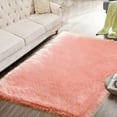 thumbnail image 1 of ORINOVA Pink Shag Faux Sheepskin Washable Fur Rug For Living Room Bedroom Furry Area Rug 4x6 Rectangle Rug Nursery Decor Girl, 1 of 7