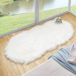 purcolt White Rug Fluffy Rug, Small Rugs for Bedroom, Washable Faux  Sheepskin Rug for Sofa Couch Seat Cushion, Thick Shaggy ry Rugs Floor  Carpets for Bedside Living Room,15×31in 