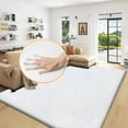 thumbnail image 1 of ORINOVA White Fluffy Living Room Rugs 6x9 Area Rug Washable Shag Rugs For Bedroom Faux Rabbit Fur Nursery Rug Rectangle Rug, 1 of 9