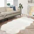 thumbnail image 1 of ORINOVA White Fluffy Washable Shag Area Rugs for Bedroom Faux Sheepskin Fur Rug 4x6 Furry Nursery Rug Teen Room Home D?cor, 1 of 7