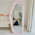 thumbnail image 1 of ORK Fluffy Mirror Frame Cover for Arched & Full-Length Mirrors (59"x16") – Stretchy, Non-Slip Fit, 6 Neutral Colors – Soft & Durable Décor (Mirror Not Included), 1 of 12
