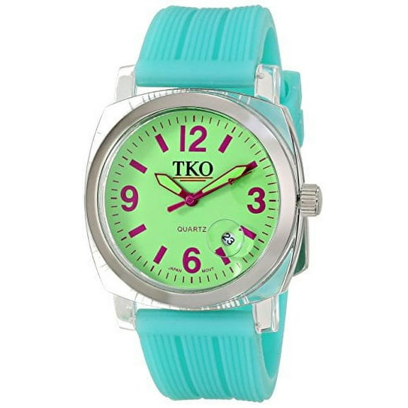 ORLOGI Women's TK558-GT Milano Junior Acrylic Case Green Dial Watch