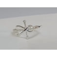 thumbnail image 1 of ORLOV DIAMONDS 1Ct Moissanite Round Cut Women Cross Engagement Ring 14k White Gold Plated, 1 of 5
