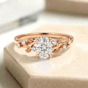 ORLOV DIAMONDS 2.5ct Moissanite Oval Cut Engagement Ring 14K Yellow Gold Plated