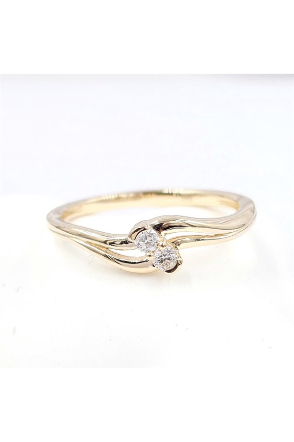 2Ct Moissanite Two Stone 14K Yellow Gold Plated Women's Wedding Band Ring