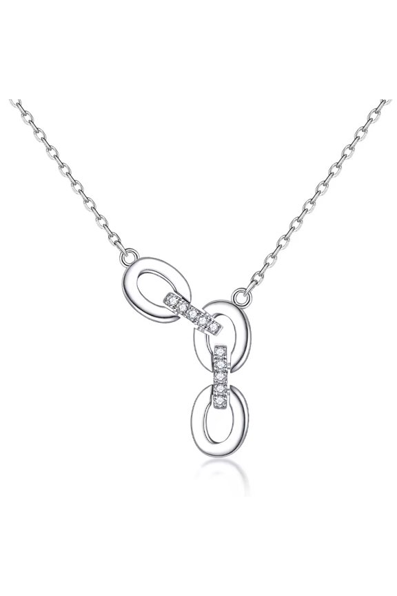 Moissanite Round Cut Delicate Women's Pendent Necklace 14k White Gold Plated