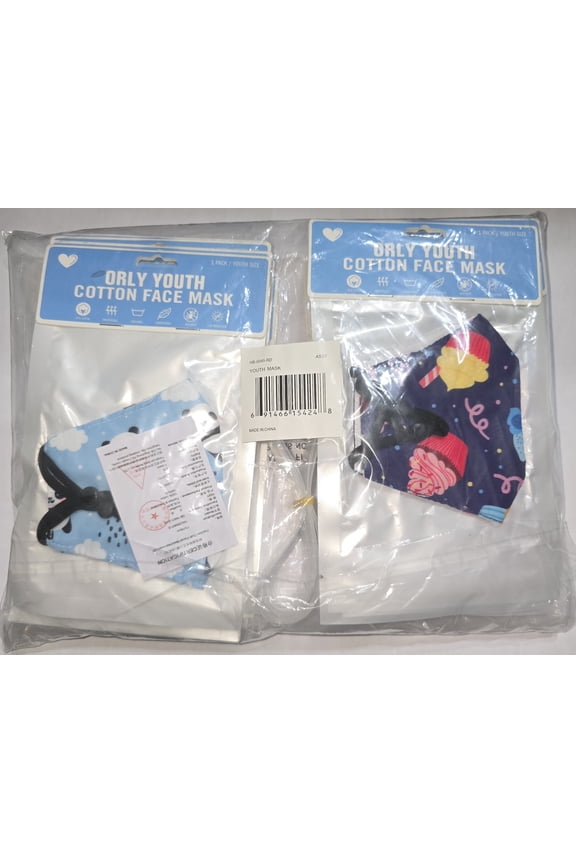 Reusable Cloth Face Masks for kids Elastic Strap Designs HB-0045-RD