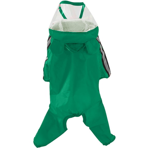 ORMARKET_Pet Dog Raincoat, Waterproof Windproof Rain Jacket, for Small Medium Large Extra Large Dogs, Reflective Breathable Full-Body Coverage Dry Suit(Green,3XL)