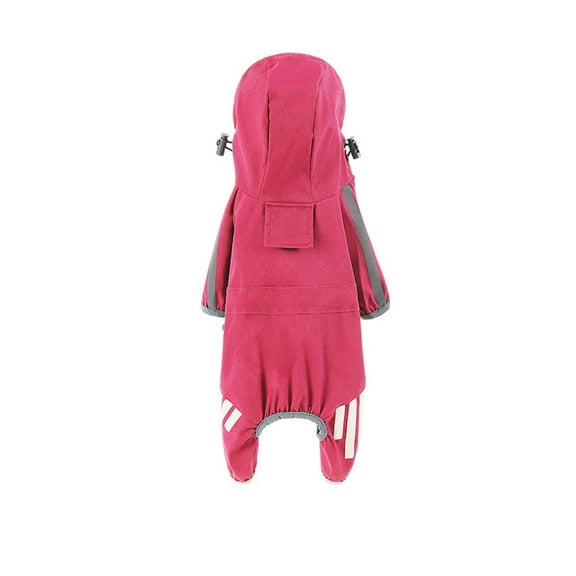 ORMARKET_Pet Dog Raincoat, Waterproof Windproof Rain Jacket, for Small Medium Large Extra Large Dogs, Reflective Breathable Full-Body Coverage Dry Suit(Pink,2XL)