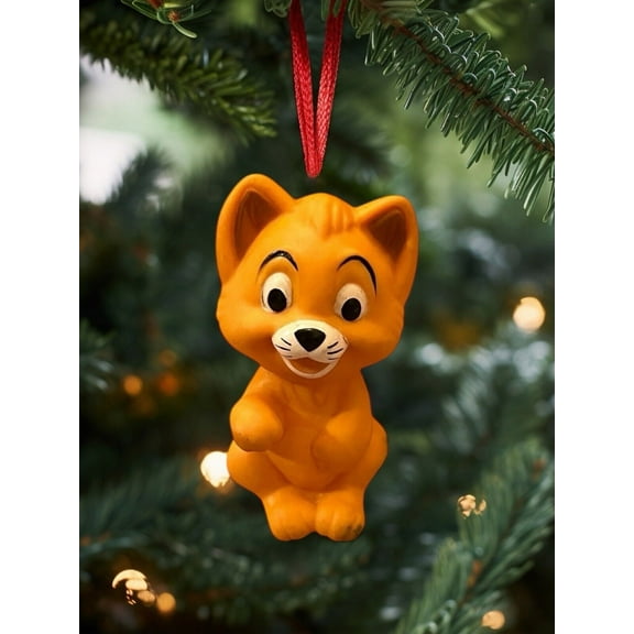 ORNAMENT Rubber Oliver Cat Puppet Disney All dogs go to Heaven 3 Figure Dangler