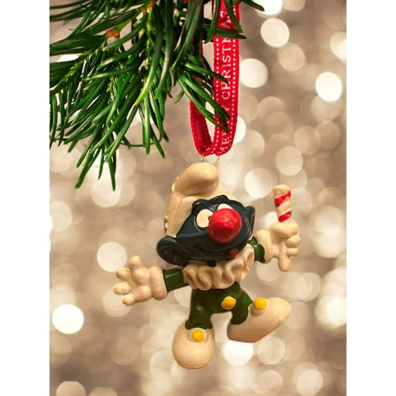 ORNAMENT SMURF Clown Jester Magician 2 rubber Figure Figure Figurine Dangler