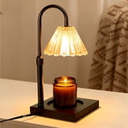 UNTIMATY Candle Warmer Lamp, Flameless Wax Warmer for Jar Candles with Adjustable Height, Dimmable Timer, Black