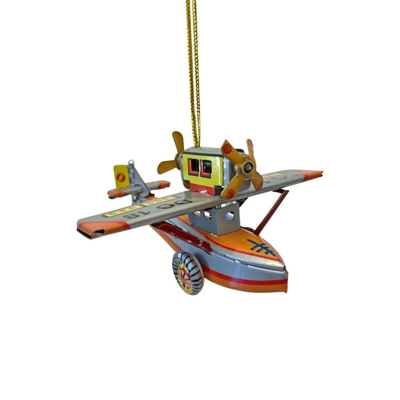 ORNMNT-TIN SEAPLANE EACH