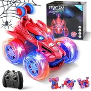Remote Control Car, RC Car Toys for Boys 5 6 7 8 9 10 Year, 2.4Ghz Fast Stunt with Cool Light, RC Car for Kids Outdoor Toy Birthday Gift