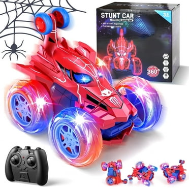 Remote Control Car, RC Car Toys for Boys 5 6 7 8 9 10 Year, 2.4Ghz Fast Stunt with Cool Light, RC Car for Kids Outdoor Toy Birthday Gift