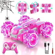 Remote Control Car, RC Car for Boys, 2.4Ghz Fast Stunt Car with Double Sided & 360  Rotation, RC Car with Cool Light for 4 5 6 7 8 9 10 Year Old Boys Girls