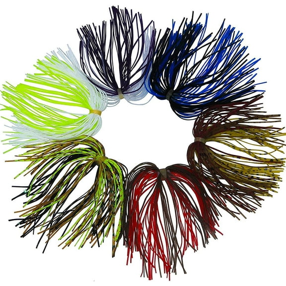 OROOTL 18 Bundles DIY Silicone Jig Skirts Spinnerbait Replacement Skirt for Spinnerbaits Bass Buzzbaits