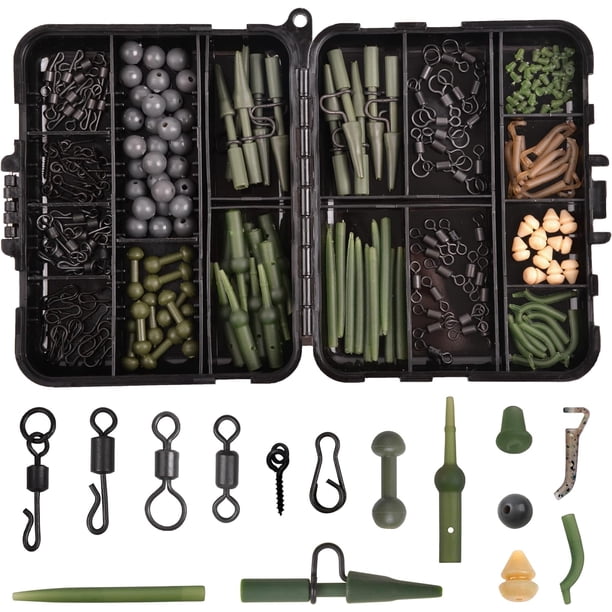 OROOTL 230pcs Carp Fishing Tackle Box Kit Carp Fishing Rigs Making