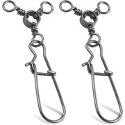 OROOTL 3 Way Swivel Snaps High-Strength Cross Line Duo Lock Snap Swivels T-Turn Fishing Lure Connectors