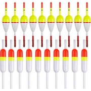 OROOTL Balsa Wood Spring Bobber Oval Fishing Floats, 20 Pack