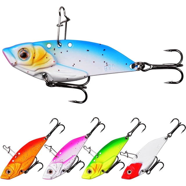 OROOTL Blade Baits Fishing Lures Kit, Metal Spinner for Bass, Walleye ...