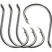 OROOTL Circle Hooks Fishing Hooks,100pcs 2X Strong Saltwater Catfish Bass Fishing Hooks Custom Offset Sport Circle Hooks Size 3/0
