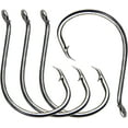 thumbnail image 1 of OROOTL Circle Hooks Fishing Hooks,100pcs 2X Strong Saltwater Catfish Bass Fishing Hooks Custom Offset Sport Circle Hooks Size 6/0, 1 of 7