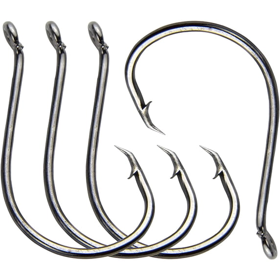 OROOTL Circle Hooks Fishing Hooks,100pcs 2X Strong Saltwater Catfish Bass Fishing Hooks Custom Offset Sport Circle Hooks Size 7/0