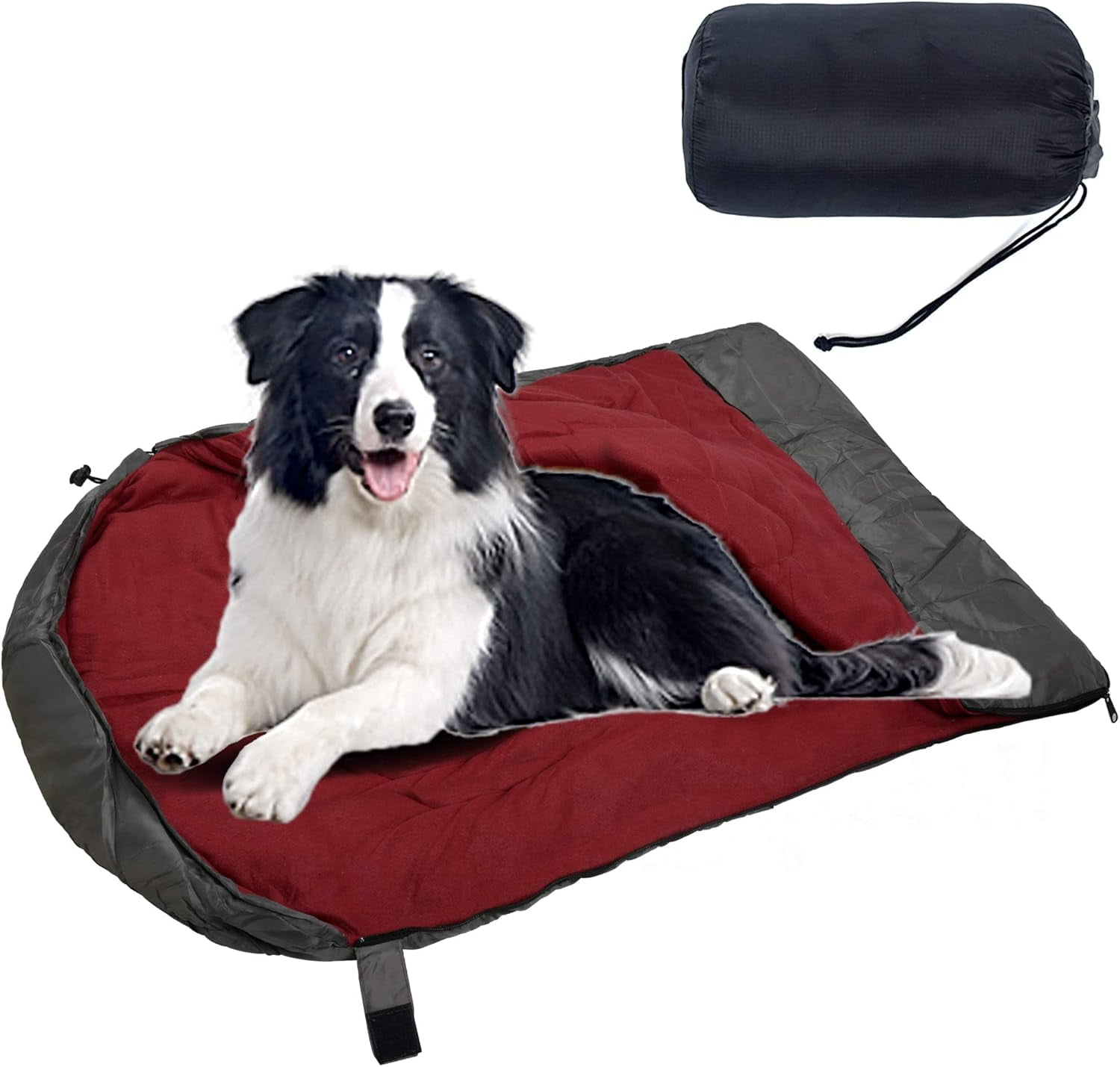 OROOTL Dog Sleeping Bag Bed Portable Pet Bed Dog Mat Outdoor Travel Supplies Waterproof Warm Puppy Sleep Pad for Hiking Camping(Red)