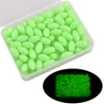 thumbnail image 1 of OROOTL Glow Beads Fishing Saltwater, 100pcs Hard Plastic Luminous Fishing Beads Green Oval Egg Bead Lures Sea Fishing Tool, 1 of 8