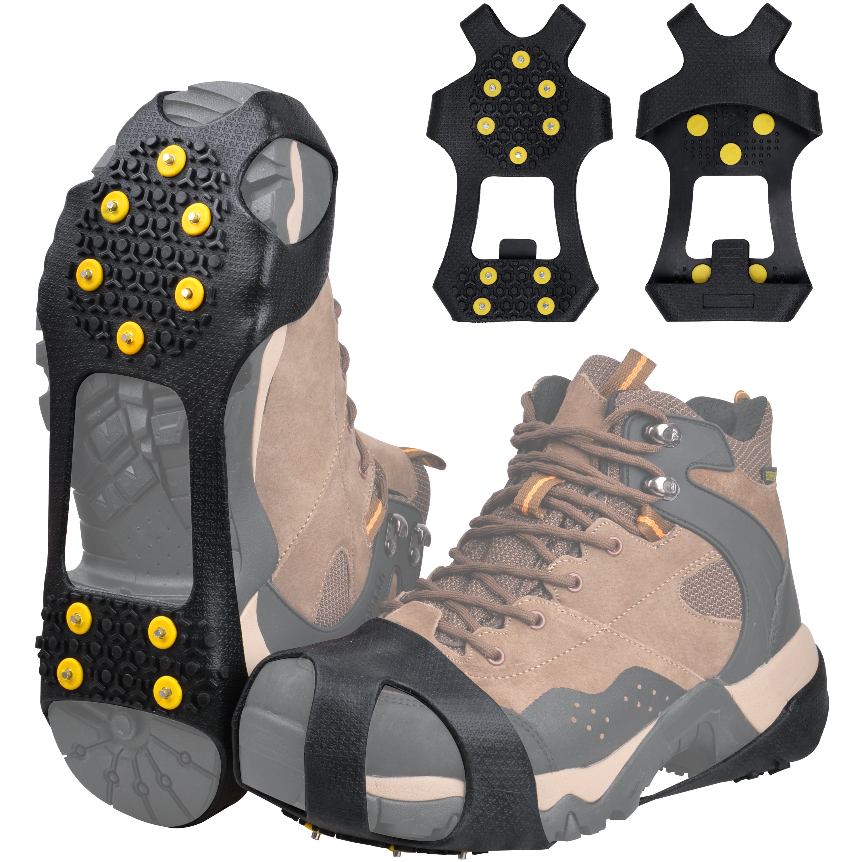 OROOTL Ice Snow Cleats for Shoes and Boots Walk Traction Cleats NonSlip 10Stud Winter Ice