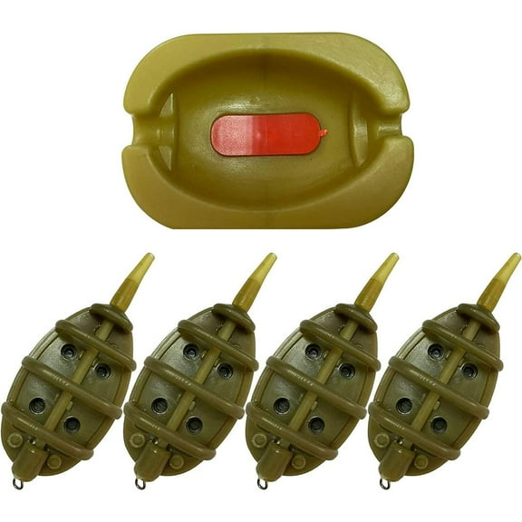 OROOTL Inline Method Carp Fishing Feeders Set with 1 Quick Release Coarse for Fishing Bait Holder Tool