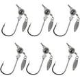 thumbnail image 1 of OROOTL Jig Heads Fishing Hooks 10pcs Crappie Jig Heads Round Ball Head Spinner Blade Spin 3D Big Eyes Saltwater Jig Hook Lure Fishing Jigs for Speckled Trout Redfish Bass Fishing Tackle Accessories, 1 of 5