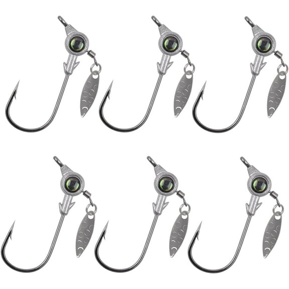 OROOTL 3D Crappie Jig Heads Fishing Lure for Speckled Trout, 10 Count