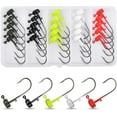 thumbnail image 1 of OROOTL Fishing Ned Rig Jig Head Hooks Kit, 25pcs Mushroom Jig Head Ned Rig Baits Hooks for Soft Lures Bass Crappie Freshwater Saltwater, 1 of 7