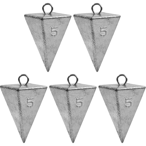 OROOTL Pyramid Sinkers Fishing Weights Saltwater Bullet Fishing Weights Sinkers for Surf Fishing 1oz-8oz Fishing Sinkers Fish Weight Ocean Saltwater Surf Fishing Gear Tackle