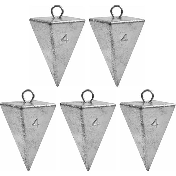 OROOTL Pyramid Sinkers Fishing Weights Saltwater Bullet Fishing Weights Sinkers for Surf Fishing 1oz-8oz Fishing Sinkers Fish Weight Ocean Saltwater Surf Fishing Gear Tackle