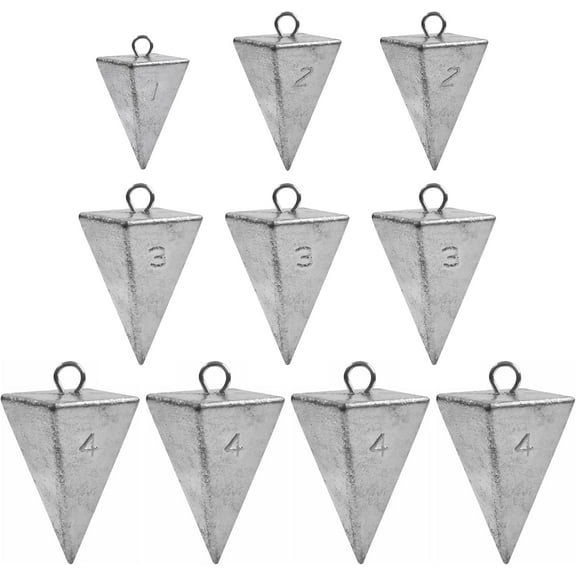 OROOTL Pyramid Sinkers Fishing Weights Saltwater Bullet Fishing Weights Sinkers for Surf Fishing 1oz-8oz Fishing Sinkers Fish Weight Ocean Saltwater Surf Fishing Gear Tackle