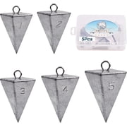 OROOTL Pyramid Sinkers Fishing Weights Saltwater Bullet Fishing Weights Sinkers for Surf Fishing 1oz-8oz Fishing Sinkers Fish Weight Ocean Saltwater Surf Fishing Gear Tackle