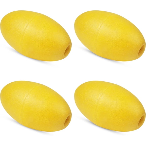 OROOTL Rope Floats Marine Buoy Floats,4pcs Crab Trap Floats Buoy Fishing Marker Buoys Oval Water Floats Ski Rope Floats for Boats Pool Kayak Crabbing Trail Dock,Yellow