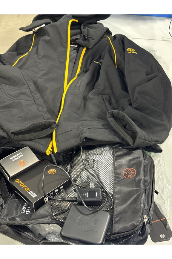 7.2-VOLT LITHIUM-ION SOFT SHELL HEATED JACKET - SIZE: MEN M - BLACK/GOLD