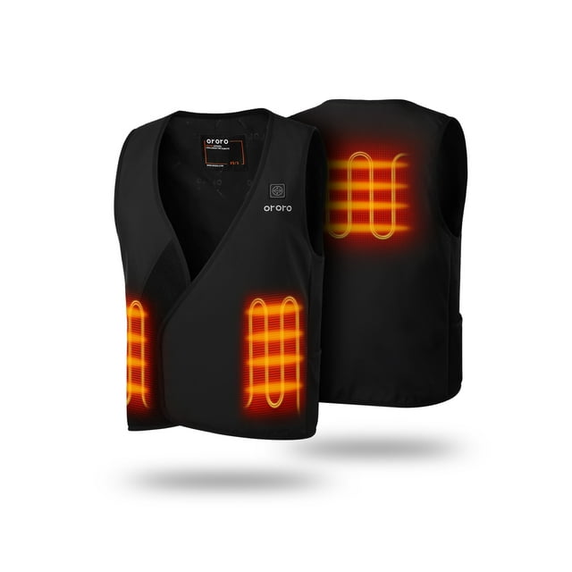 ORORO Adjustable Heated Vest Liner for Men and Women with Battery, Lightweight Unisex Heated Liner Vest (Charger Not Included) (Black, M/L)