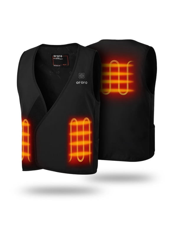 Adjustable Heated Vest Liner for Men and Women with Battery, Lightweight Unisex Heated Liner Vest (Charger Not Included) (Black, XS/S)