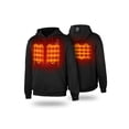 thumbnail image 1 of ororo Heated Fleece Hoodie for Men and Women with Battery, Unisex Heating Zip-Up Hoodie Jacket (Jet Black, M), 1 of 9