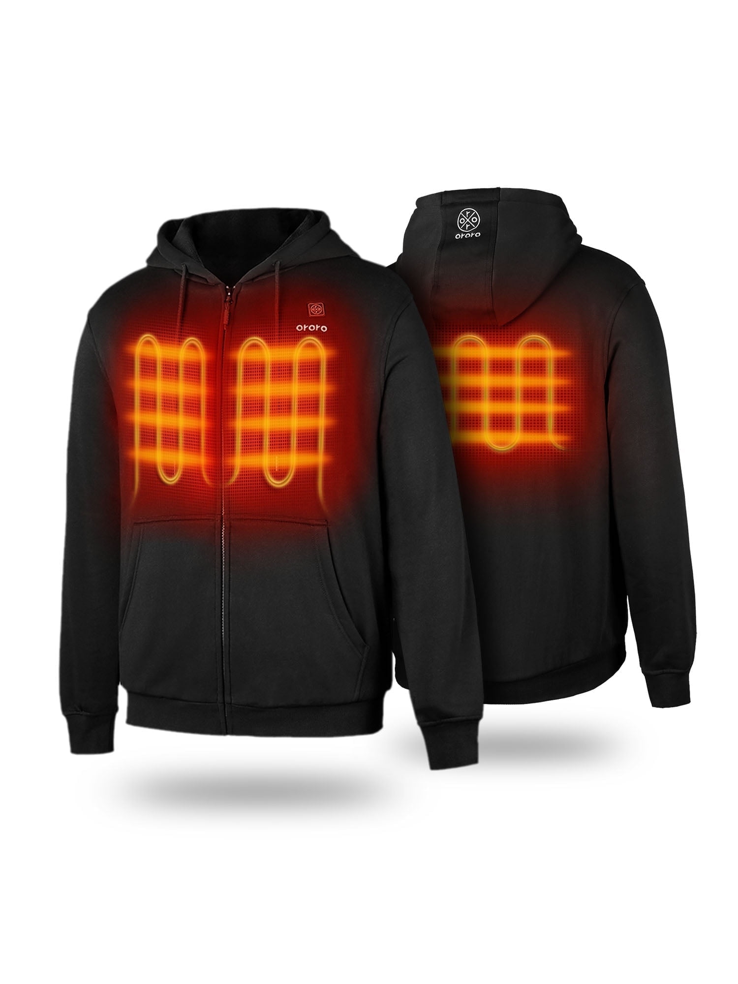 ORORO Heated Fleece Hoodie for Men and Women with Battery, Unisex