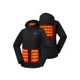 thumbnail image 1 of ororo Women's 4-Zone Heated Jacket with Battery and Detachable Hood, for Hiking Skiing Camping (Black, M), 1 of 11