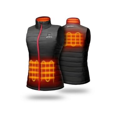 ORORO Heated Vest for Women with Battery, Battery Powered Heating Vest for Hiking Skiing Camping (Black, M)