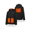 thumbnail image 1 of ORORO Men's 4-Zone Heated Jacket with Battery and Removable Hood, Outdoor Winter Heated Coat for Hiking Skiing Camping (Black,3XL), 1 of 8