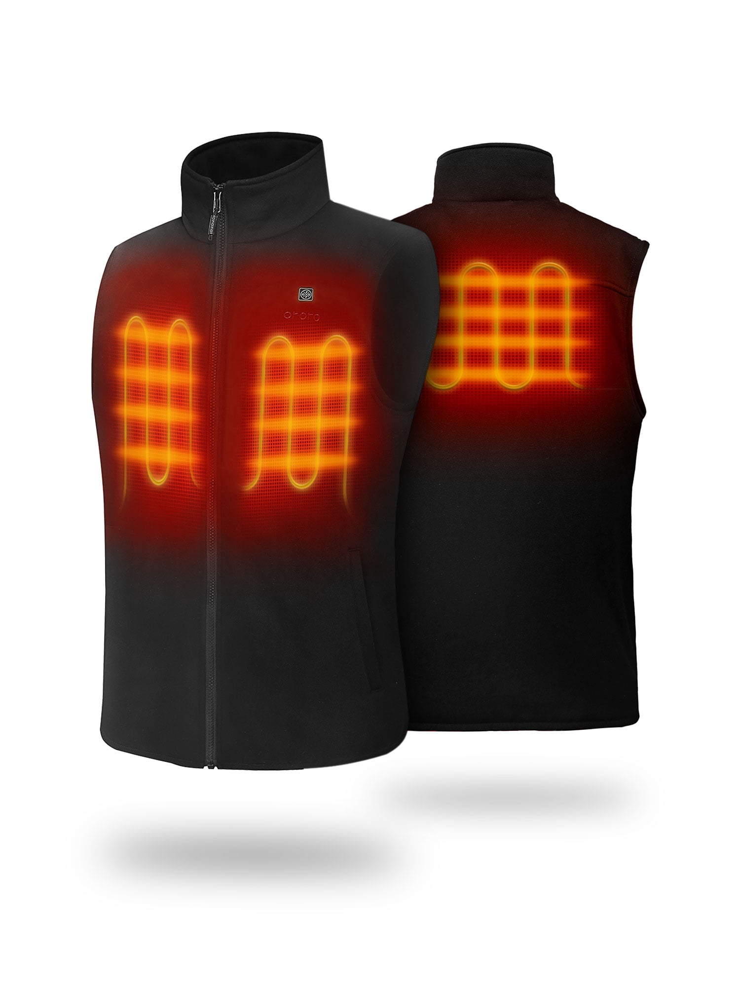 ORORO Men's Heated Fleece Vest with Battery, Fleece Heated Vest Base
